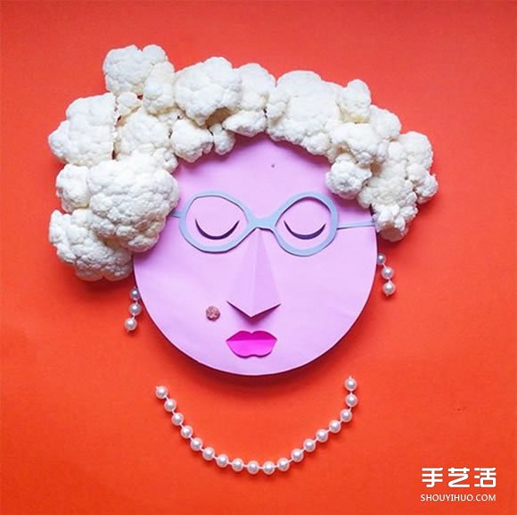 做自己擅長的事 食物和卡紙DIY創(chuàng)意人物肖像 -  rpnrmr.com