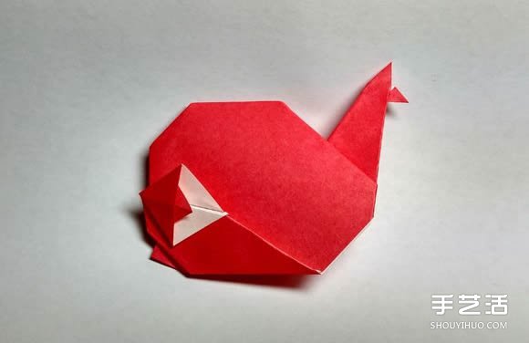 手工鯨魚折紙圖解教程 卡通鯨魚的折法步驟 -  rpnrmr.com