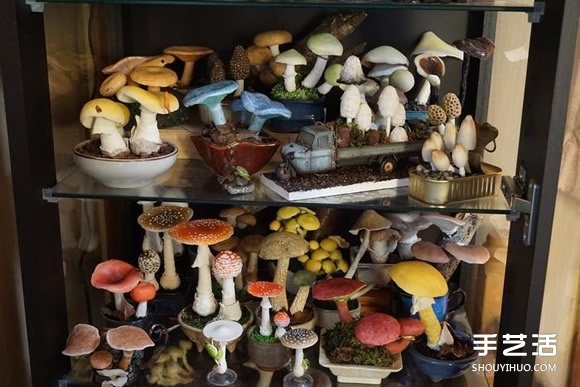 逼真的粘土蘑菇作品欣賞 看著好治愈啊！ -  rpnrmr.com