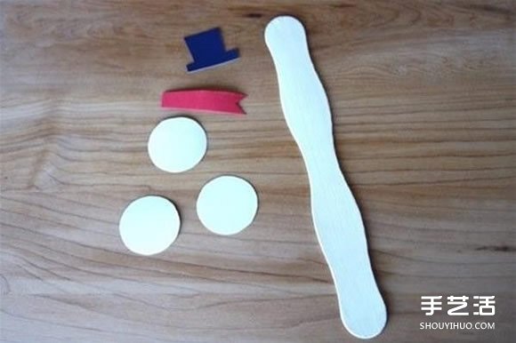 雪人書簽制作方法圖解 雪糕棍做雪人書簽教程 -  rpnrmr.com