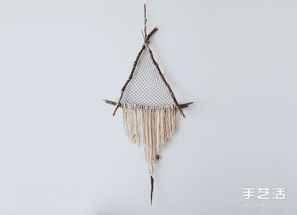 三角形捕夢(mèng)網(wǎng)的制作方法 簡(jiǎn)單自制捕夢(mèng)網(wǎng)圖解 -  rpnrmr.com