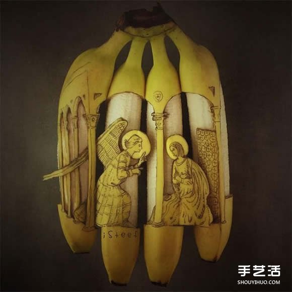 用香蕉創(chuàng)作的藝術(shù)作品 表現(xiàn)更多獨到的想像 -  rpnrmr.com