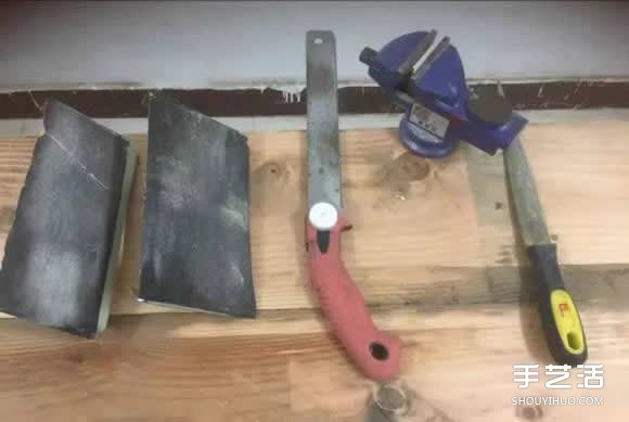 樹杈手工制作掛衣服用的掛鉤架過程步驟圖解 -  rpnrmr.com