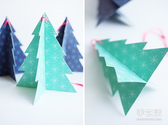 自制圣誕樹掛件的方法 卡紙圣誕樹小掛件DIY -  rpnrmr.com