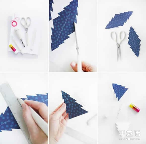 自制圣誕樹掛件的方法 卡紙圣誕樹小掛件DIY -  rpnrmr.com