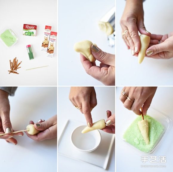 糖果圣誕樹的做法 自制裝飾生日蛋糕的迷你松樹 -  rpnrmr.com