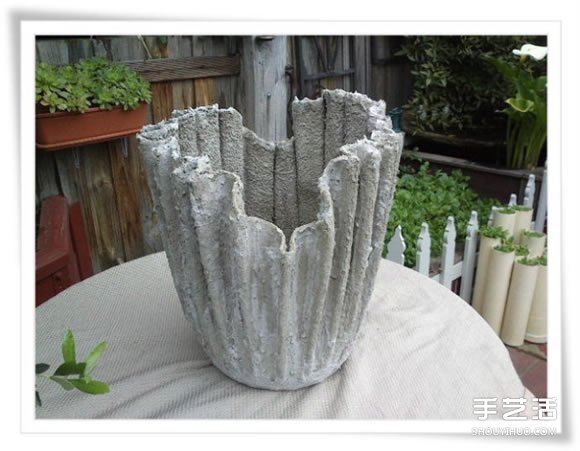 舊毛巾廢物利用做花盆 水泥毛巾花盆手工制作 -  rpnrmr.com