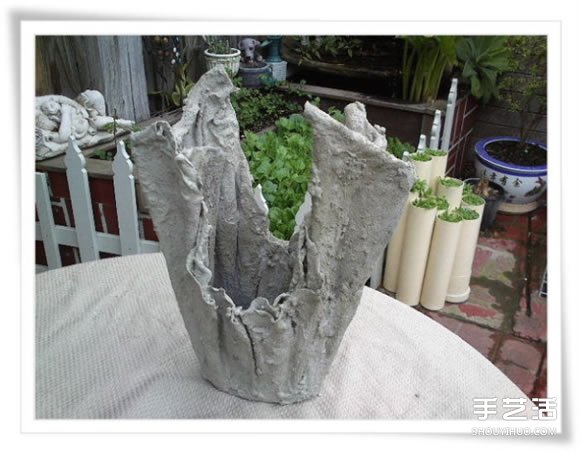 舊毛巾廢物利用做花盆 水泥毛巾花盆手工制作 -  rpnrmr.com