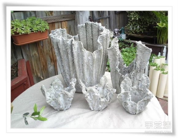 舊毛巾廢物利用做花盆 水泥毛巾花盆手工制作 -  rpnrmr.com