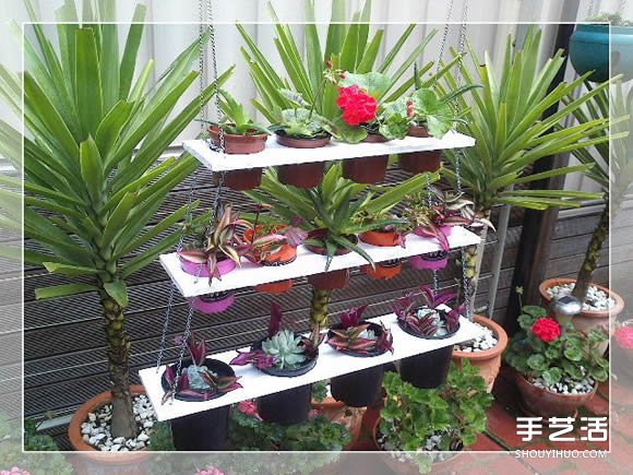 木質(zhì)花架制作方法圖解 自制多層花盆架子做法 -  rpnrmr.com