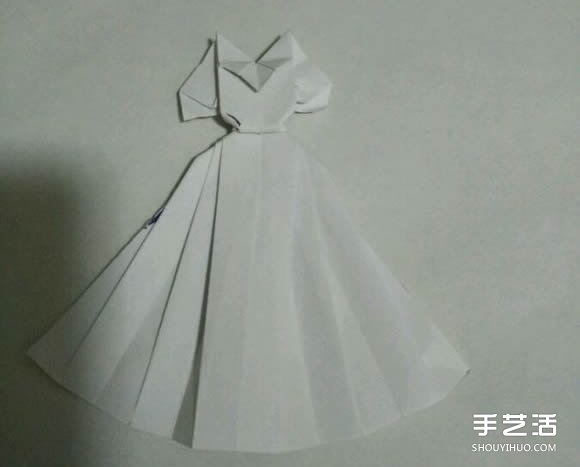 折紙婚紗裙的折法圖解 婚紗的折紙方法步驟 -  rpnrmr.com