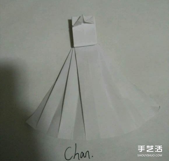 折紙婚紗裙的折法圖解 婚紗的折紙方法步驟 -  rpnrmr.com