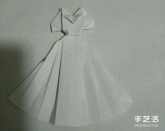 折紙婚紗裙的折法圖解 婚紗的折紙方法步驟 -  rpnrmr.com