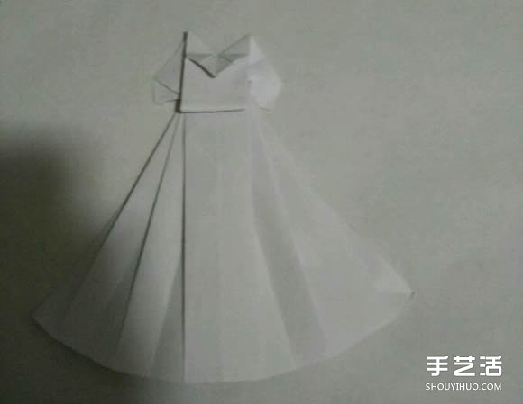 折紙婚紗裙的折法圖解 婚紗的折紙方法步驟 -  rpnrmr.com