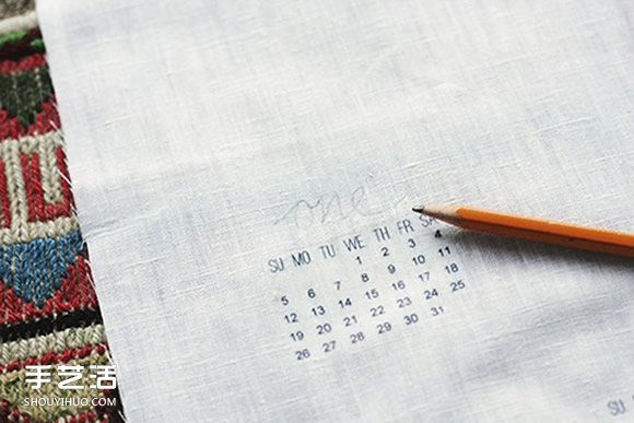 麻布新年日歷制作圖解 不織布手工日歷DIY方法 -  rpnrmr.com