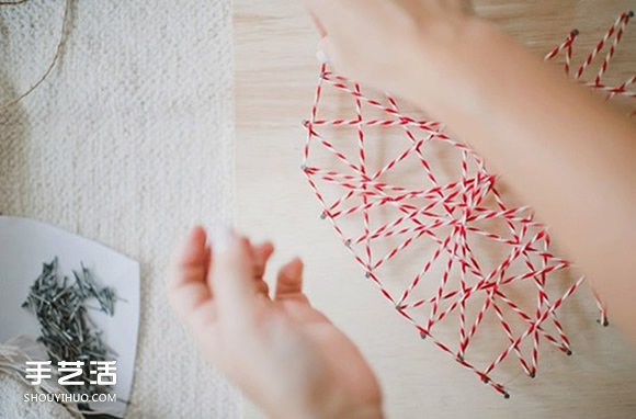 情人節(jié)愛(ài)心禮物制作方法 纏線愛(ài)心裝飾擺件DIY -  rpnrmr.com