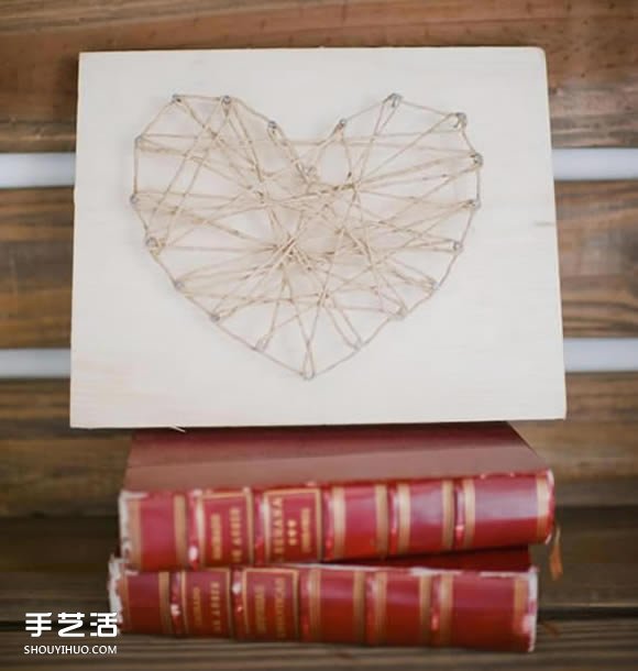 情人節(jié)愛(ài)心禮物制作方法 纏線愛(ài)心裝飾擺件DIY -  rpnrmr.com