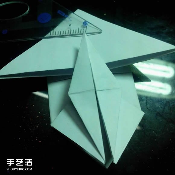 手工折紙漂亮盒子圖解 帶紙鶴包裝盒子折法 -  rpnrmr.com