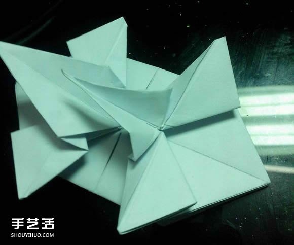 手工折紙漂亮盒子圖解 帶紙鶴包裝盒子折法 -  rpnrmr.com