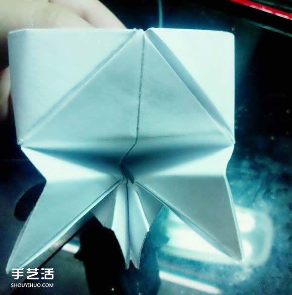 手工折紙漂亮盒子圖解 帶紙鶴包裝盒子折法 -  rpnrmr.com
