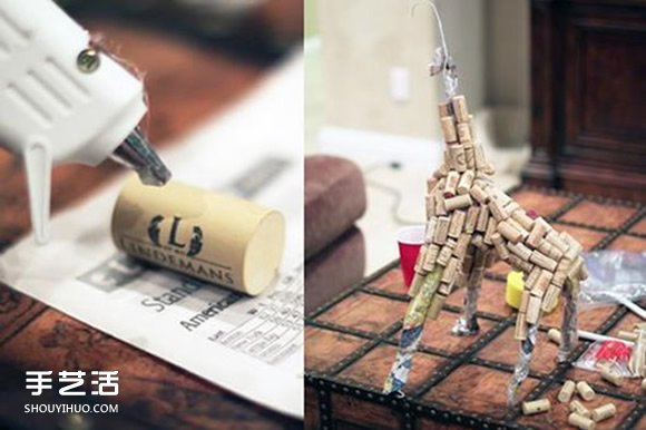 幼兒手工制作長頸鹿 紅酒瓶塞DIY長頸鹿教程 -  rpnrmr.com