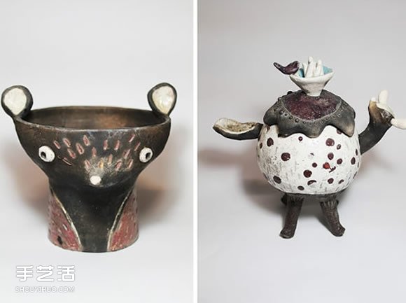 以可愛小動物為原型的手工陶瓷作品圖片欣賞 -  rpnrmr.com