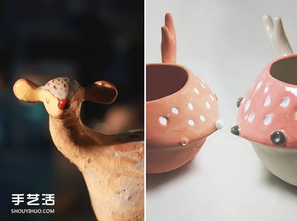 以可愛小動物為原型的手工陶瓷作品圖片欣賞 -  rpnrmr.com