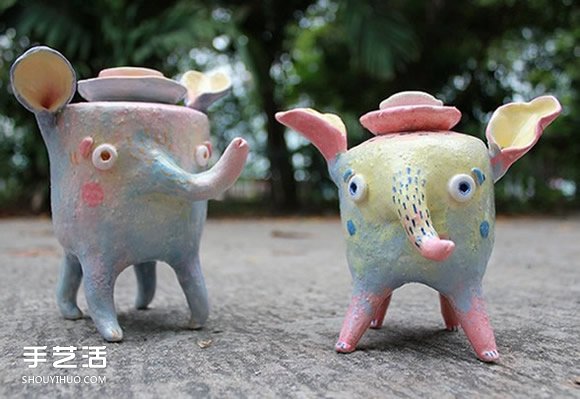 以可愛小動物為原型的手工陶瓷作品圖片欣賞 -  rpnrmr.com