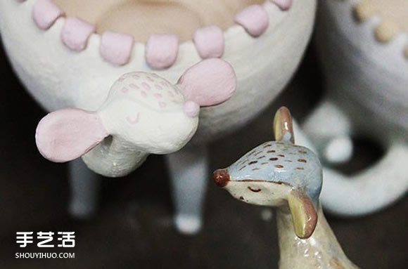 以可愛小動物為原型的手工陶瓷作品圖片欣賞 -  rpnrmr.com