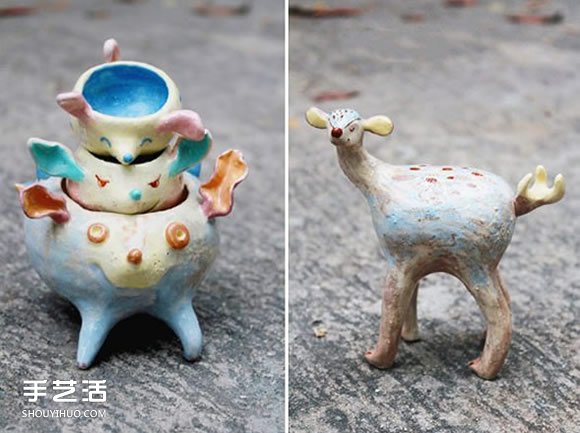 以可愛小動物為原型的手工陶瓷作品圖片欣賞 -  rpnrmr.com
