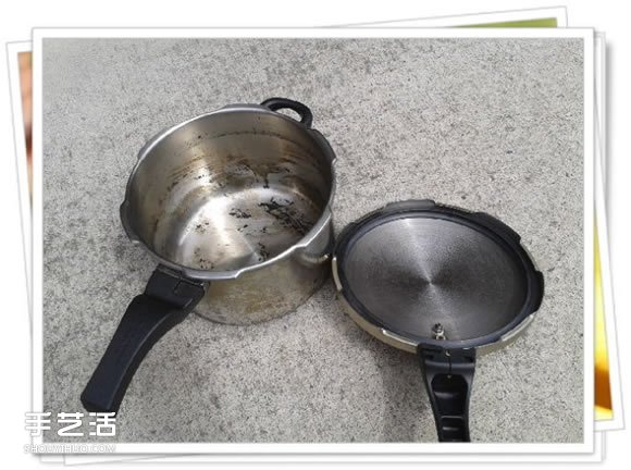高壓鍋鍋蓋廢物利用DIY制作花盆盆景的方法 -  rpnrmr.com