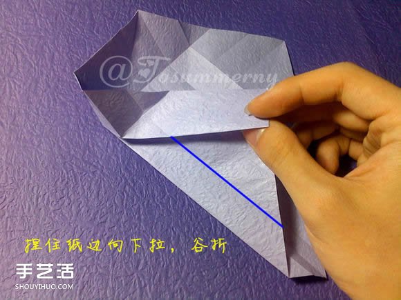 焰尾方塊貓折紙教程 折紙方塊貓的折法圖解 -  rpnrmr.com