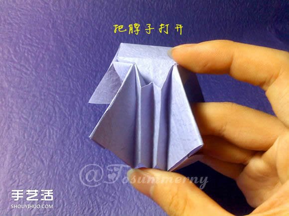 焰尾方塊貓折紙教程 折紙方塊貓的折法圖解 -  rpnrmr.com