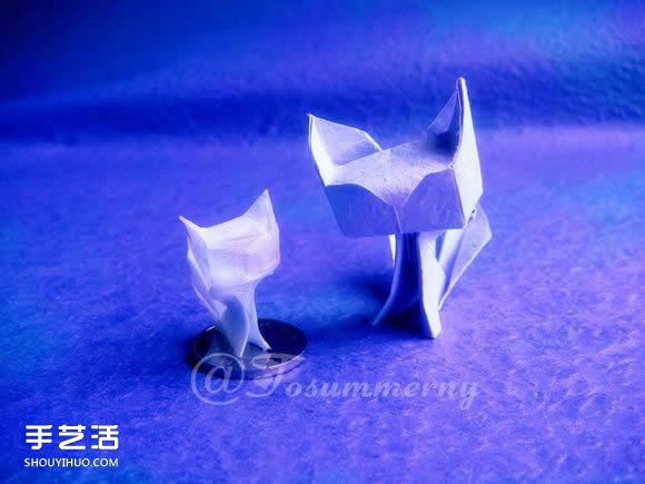 焰尾方塊貓折紙教程 折紙方塊貓的折法圖解 -  rpnrmr.com