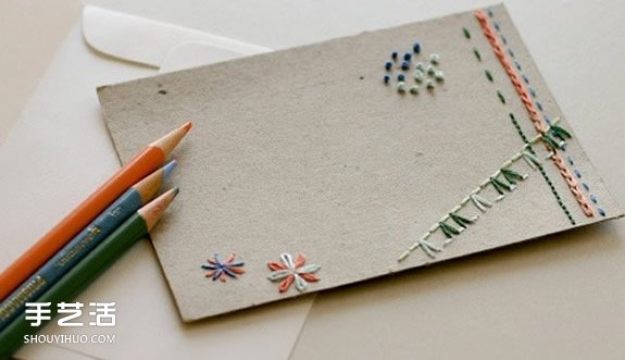 刺繡新年賀卡手工制作 創(chuàng)意明信片設計DIY -  rpnrmr.com