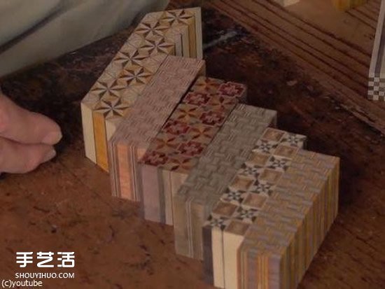 傳奇手藝“寄木細(xì)工”：木塊拼花紋后刨成薄紙 -  rpnrmr.com