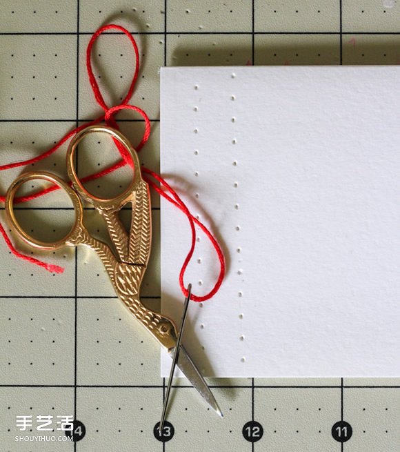 縫線賀卡的手工制作方法 刺繡裝飾賀卡DIY教程 -  rpnrmr.com