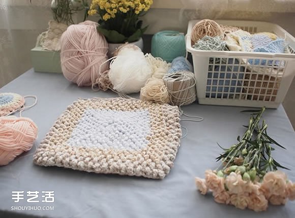 細(xì)膩針法和淡雅色彩的搭配 森系鉤針杯墊作品 -  rpnrmr.com