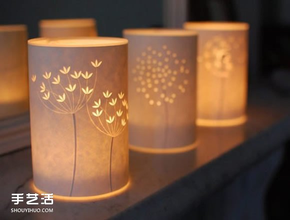 唯美手工紙皮燈制作 花鳥圖案雕刻紙燈DIY -  rpnrmr.com