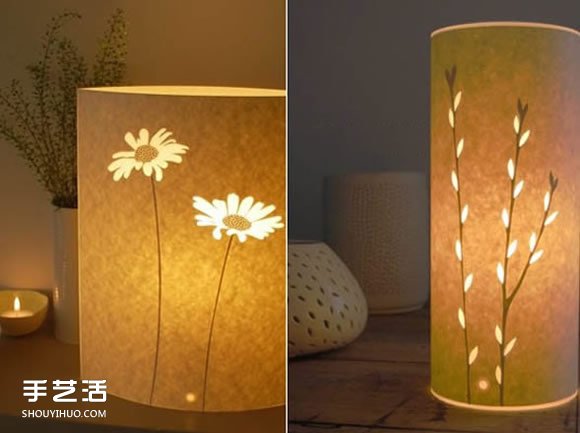 唯美手工紙皮燈制作 花鳥圖案雕刻紙燈DIY -  rpnrmr.com