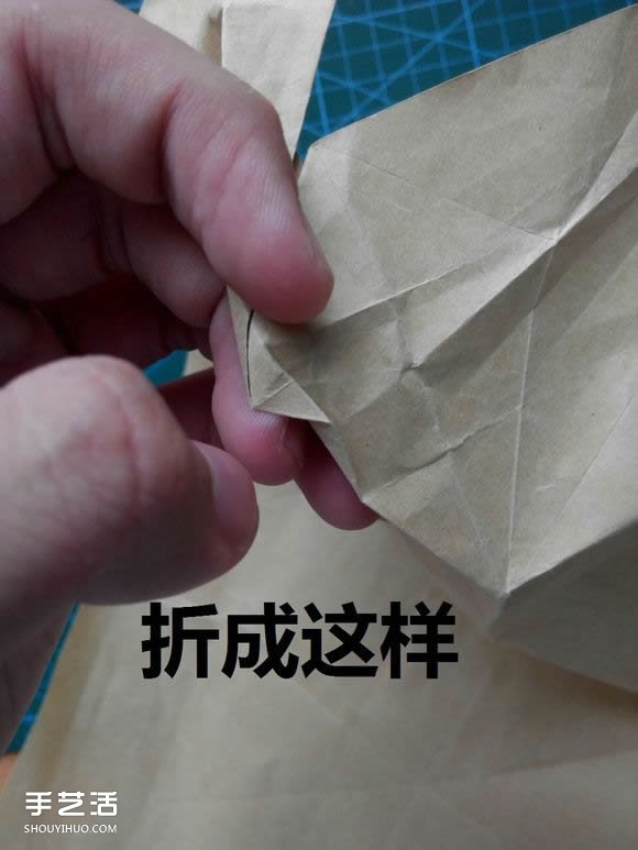 折紙兔子頭詳細(xì)步驟圖 復(fù)雜立體兔頭的折法 -  rpnrmr.com