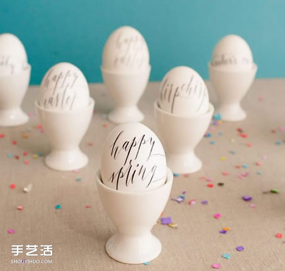 利用水彩彩繪和紋身貼紙DIY漂亮的雞蛋裝飾品 -  rpnrmr.com