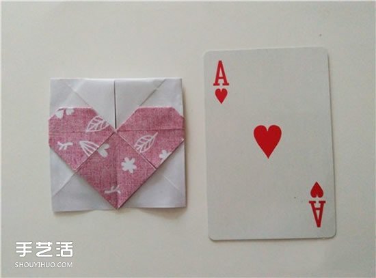 撲克牌方片和紅桃花色的折紙方法圖解 -  rpnrmr.com