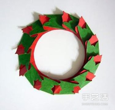 圣誕卡紙花環(huán)制作方法 圣誕賀卡裝飾花環(huán)DIY -  rpnrmr.com