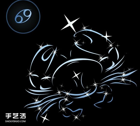 巨蟹座天文符號(hào)折紙圖解 手工折巨蟹座符號(hào)折法 -  rpnrmr.com
