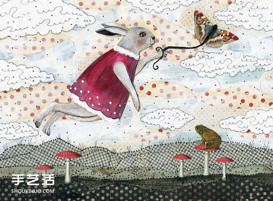 治愈的拼貼畫(huà)作品 還被制作成首飾及裝飾品 -  rpnrmr.com