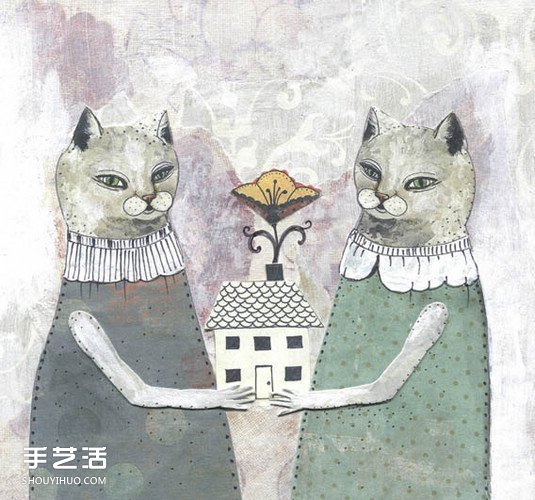 治愈的拼貼畫(huà)作品 還被制作成首飾及裝飾品 -  rpnrmr.com