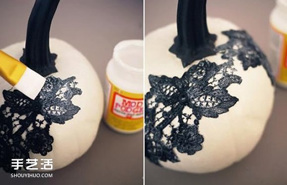 萬圣節(jié)蕾絲南瓜制作 簡單萬圣節(jié)南瓜裝飾品DIY -  rpnrmr.com