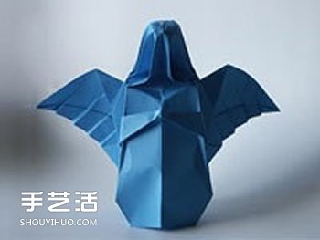 折紙帶翅膀天使圖解教程 立體天使的折疊方法 -  rpnrmr.com