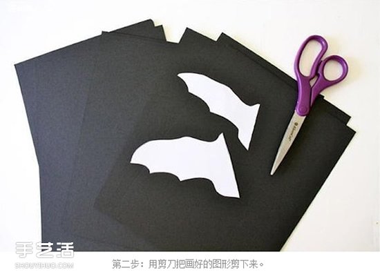 萬(wàn)圣節(jié)蝙蝠手工制作 兒童萬(wàn)圣節(jié)蝙蝠墻裝飾DIY -  rpnrmr.com